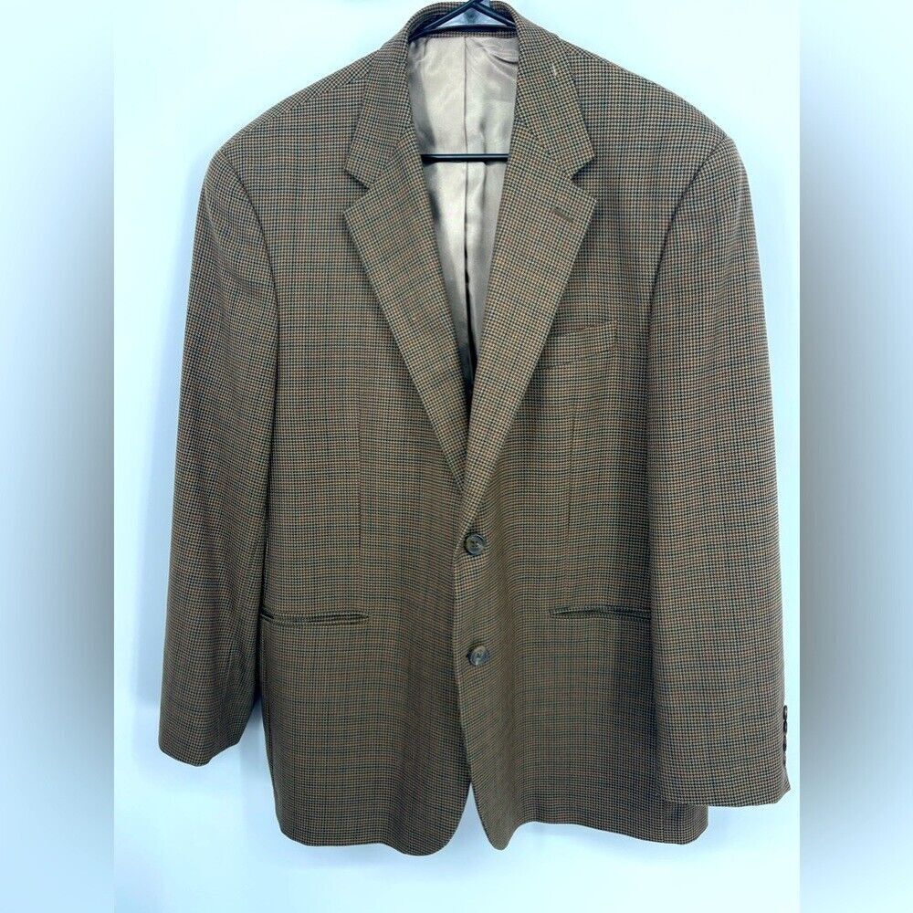 Chaps beige plaid blazer size 46 R